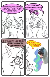 Size: 535x818 | Tagged: grimdark, artist:oral coral, banned from derpibooru, deleted from derpibooru, derpibooru import, princess celestia, queen chrysalis, ponified, alicorn, bird, changeling, goose, pony, ..., 4chan, comic, dark comedy, dialogue, doug, drawthread, rape, sex, speech bubble, swanlestia, wat