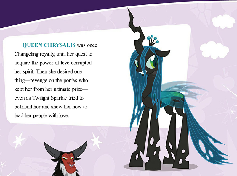 Size: 1089x811 | Tagged: safe, banned from derpibooru, deleted from derpibooru, derpibooru import, lord tirek, queen chrysalis, changeling, epic fail, fail, my little pony: elements of harmony vol.2, text