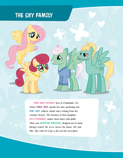 Size: 1275x1641 | Tagged: safe, banned from derpibooru, deleted from derpibooru, derpibooru import, fluttershy, gentle breeze, posey shy, zephyr breeze, pegasus, flying, my little pony: elements of harmony vol.2, smiling, spread wings, the shy family, wings