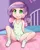 Size: 2000x2500 | Tagged: suggestive, artist:fearingfun, banned from derpibooru, deleted from derpibooru, derpibooru import, sweetie belle, human, bed, clothes, cute, diasweetes, green eyes, humanized, lolicon, panties, socks, underage, underwear