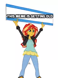 Size: 571x768 | Tagged: safe, banned from derpibooru, deleted from derpibooru, derpibooru import, sunset shimmer, equestria girls, exploitable meme, meme, sign, solo, sunset's board