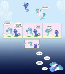 Size: 1350x1521 | Tagged: safe, artist:egophiliac, banned from derpibooru, deleted from derpibooru, derpibooru import, princess celestia, princess luna, alicorn, pony, alfalfa, alfalfa monster, annoyed, artifact, blank flank, cewestia, comic, cuddling, cute, eating, eyes closed, feels, female, filly, floppy ears, flying, foal, food, frown, funny, glare, grumpy, laughing, mare, mood whiplash, newbie artist training grounds, nom, open mouth, pouting, princess, royal sisters, s1 luna, sad, siblings, sisters, smiling, unamused, weapons-grade cute, wide eyes, woona, woonoggles, younger