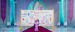 Size: 3840x1632 | Tagged: safe, banned from derpibooru, deleted from derpibooru, derpibooru import, screencap, spike, twilight sparkle, my little pony: the movie, 4k