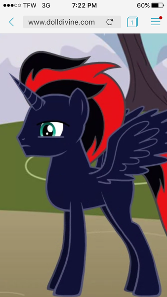 Size: 640x1136 | Tagged: safe, artist:sirbumpaous, banned from derpibooru, deleted from derpibooru, derpibooru import, oc, oc:blood, unofficial characters only, alicorn, pony, pony creator, alicorn oc, edgy, horn, solo, wings