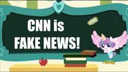Size: 1280x720 | Tagged: safe, banned from derpibooru, deleted from derpibooru, derpibooru import, cnn, fake news, flurry art, truth