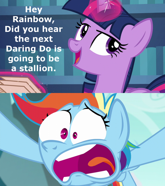 Size: 1280x1440 | Tagged: safe, banned from derpibooru, deleted from derpibooru, derpibooru import, edit, edited screencap, screencap, rainbow dash, twilight sparkle, alicorn, pegasus, pony, caption, doctor who, duo, faic, female, image macro, jodie whittaker, levitation, magic, mare, meme, telekinesis, text, thirteenth doctor