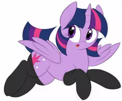 Size: 1200x997 | Tagged: safe, artist:onlytheponies, banned from derpibooru, deleted from derpibooru, derpibooru import, twilight sparkle, twilight sparkle (alicorn), alicorn, pony, clothes, colored, cute, female, flat colors, mare, simple background, sketch, socks, solo, twiabetes, white background