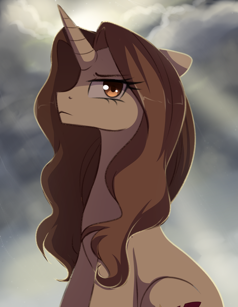 Size: 1518x1956 | Tagged: safe, artist:verawitch, banned from derpibooru, deleted from derpibooru, derpibooru import, oc, oc:golden pen, unofficial characters only, pony, unicorn, angry, solo, unamused