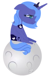 Size: 527x850 | Tagged: safe, artist:ginkadia, banned from derpibooru, deleted from derpibooru, derpibooru import, princess luna, alicorn, pony, crown, female, full moon, jewelry, mare, moon, regalia, s1 luna, sad, simple background, solo, time out, transparent background