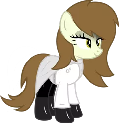 Size: 1280x1320 | Tagged: safe, artist:fletcherthehuntress, banned from derpibooru, deleted from derpibooru, derpibooru import, oc, oc:anne arkist, unofficial characters only, earth pony, pony, clothes, female, mare, simple background, solo, transparent background, vector