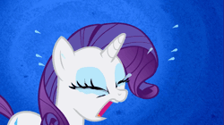 Size: 845x474 | Tagged: safe, artist:bootsyslickmane, artist:trini-mite, banned from derpibooru, deleted from derpibooru, derpibooru import, edit, edited screencap, screencap, rarity, silver spoon, pony, for whom the sweetie belle toils, animated, clothes, costume, crying, gif, raripred, silver spooner, vore, wat