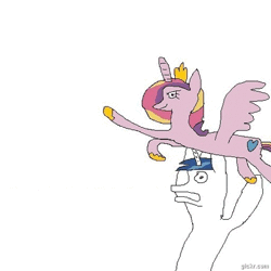Size: 450x450 | Tagged: safe, artist:dellovan, banned from derpibooru, deleted from derpibooru, derpibooru import, princess cadance, shining armor, the crystal empire, animated, epic wife tossing, fastball special, kitchen