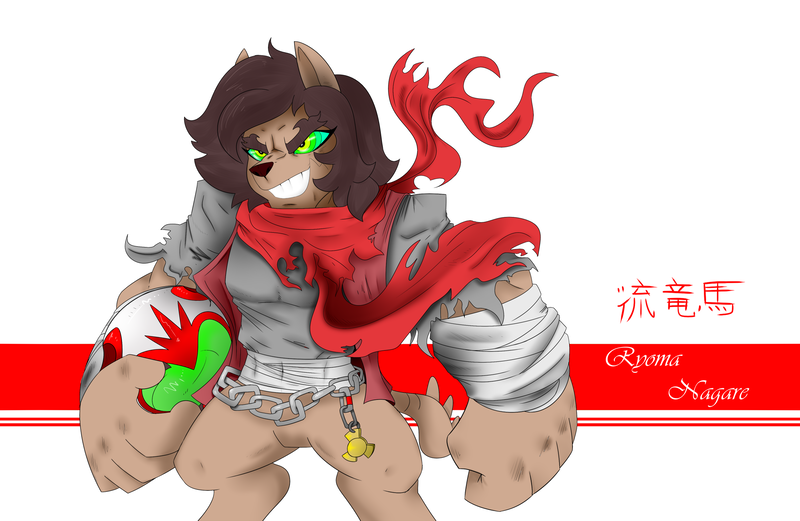 Size: 2000x1303 | Tagged: safe, artist:freehdmcgee, banned from derpibooru, deleted from derpibooru, derpibooru import, corgi, diamond dog, dog, chains, clothes, color, crossover, getter robo, getter robo e, helmet, jacket, japanese, keychain, lettering, lines, ryoma nagare, scarf, smiling, smirk, solo, stripes