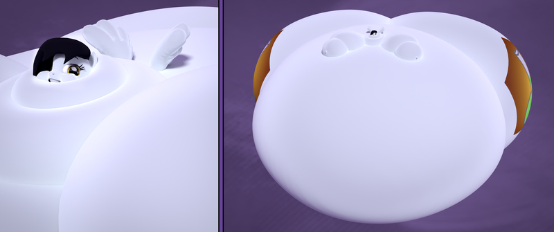 Size: 5162x2160 | Tagged: questionable, artist:kurro, banned from derpibooru, deleted from derpibooru, derpibooru import, oc, oc:blitzy, unofficial characters only, 3d, absurd resolution, belly, big belly, bingo wings, blender, female, floating, huge belly, immobile, impossibly large belly, inflated wings, inflation, neck roll, puffy cheeks, solo, solo female, spread wings, stretched cutie mark, wings