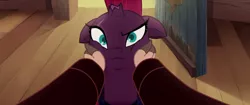 Size: 1366x571 | Tagged: safe, banned from derpibooru, deleted from derpibooru, derpibooru import, screencap, tempest shadow, verko, my little pony: the movie, squishy cheeks, this will end in pain