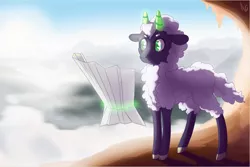 Size: 1096x732 | Tagged: safe, artist:zaldia-mavi, banned from derpibooru, deleted from derpibooru, derpibooru import, oc, oc:soft cloud, unofficial characters only, sheep, solo