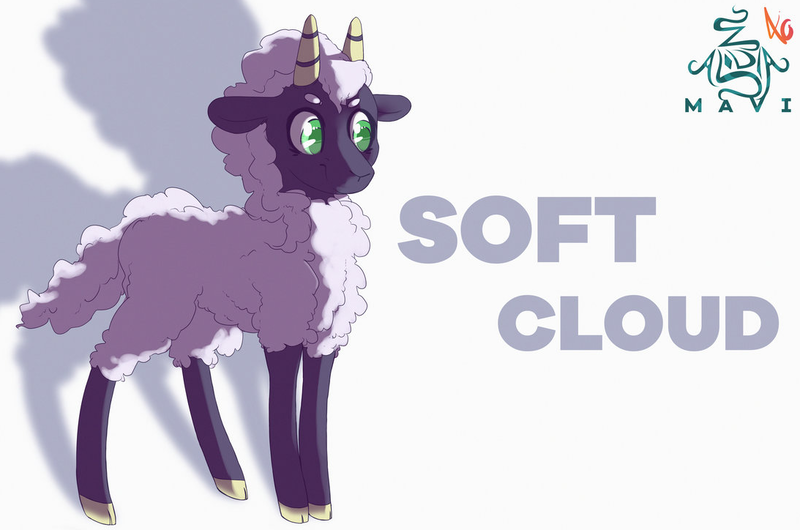 Size: 1093x724 | Tagged: safe, artist:zaldia-mavi, banned from derpibooru, deleted from derpibooru, derpibooru import, oc, oc:soft cloud, unofficial characters only, sheep, image, png, project:zaldia mavi, solo