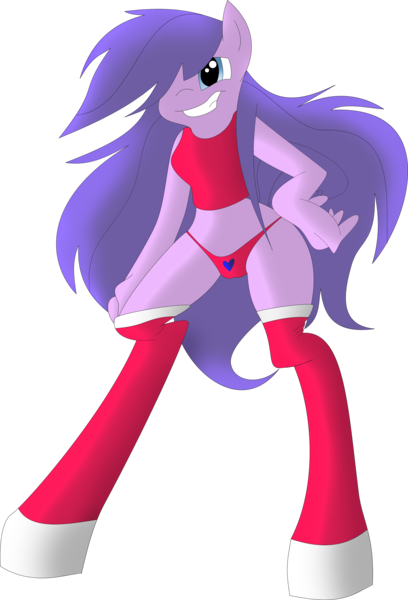 Size: 2090x3072 | Tagged: safe, artist:ifoxtrax, banned from derpibooru, deleted from derpibooru, derpibooru import, oc, unofficial characters only, anthro, unguligrade anthro, clothes, heart, heart print underwear, simple background, socks, transparent background, underwear