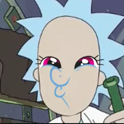 Size: 395x395 | Tagged: artist needed, source needed, safe, banned from derpibooru, deleted from derpibooru, derpibooru import, dash face, dashface, drunk, rick and morty, rick sanchez, solo