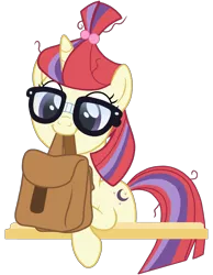 Size: 2410x3110 | Tagged: safe, artist:torvusil, banned from derpibooru, deleted from derpibooru, derpibooru import, moondancer, pony, unicorn, bag, cute, dancerbetes, digital art, female, happy, high res, mare, saddle bag, simple background, smiling, solo, to saddlebags and back again, transparent background, wide eyes