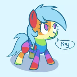 Size: 1000x1000 | Tagged: safe, artist:afterrain, banned from derpibooru, deleted from derpibooru, derpibooru import, rainbow dash, fast, female, filly, reverse colors, simple background, solo