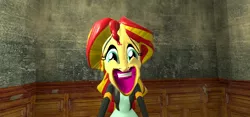 Size: 1280x600 | Tagged: safe, artist:slickdoodleguy, banned from derpibooru, deleted from derpibooru, derpibooru import, sunset shimmer, human, equestria girls, 3d, faic, gmod, jaws, meme, mouth, nightmare fuel, open mouth, suffering, wat, why