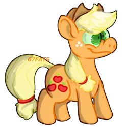 Size: 409x410 | Tagged: safe, artist:67fats, banned from derpibooru, deleted from derpibooru, derpibooru import, applejack, earth pony, pony, female, freckles, hat, ponytail, simple background, smiling, solo, transparent background