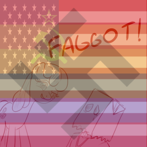 Size: 300x300 | Tagged: safe, artist:hudoyjnik, artist:synch-anon, banned from derpibooru, deleted from derpibooru, derpibooru import, edit, cheerilee, oc, oc:anon, faggot, nazi, reaction image, slur, soviet union, united states, vulgar