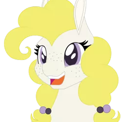 Size: 900x900 | Tagged: safe, artist:gabby-skies, banned from derpibooru, deleted from derpibooru, derpibooru import, surprise, pony, bust, freckles, happy, portrait, simple background, solo, transparent background