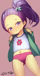 Size: 462x865 | Tagged: suggestive, artist:born-to-die, banned from derpibooru, deleted from derpibooru, derpibooru import, lily pad (equestria girls), human, equestria girls, child, clothes, lolicon, panties, underage, underwear, young