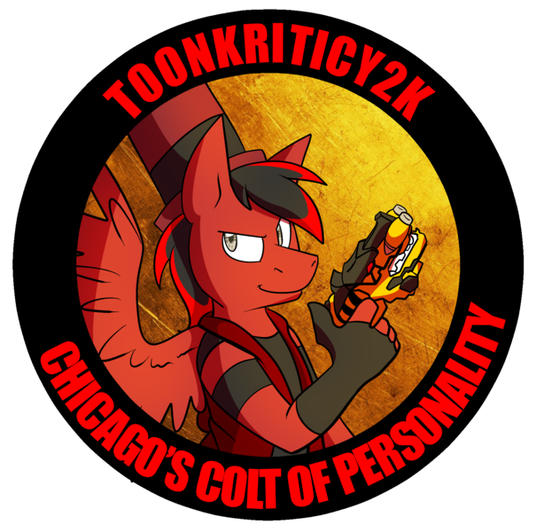 Size: 1616x1602 | Tagged: safe, artist:isaacs-collar, banned from derpibooru, deleted from derpibooru, derpibooru import, oc, oc:toonkriticy2k, unofficial characters only, anthro, pegasus, pony, gaburivolver, red and black oc, solo