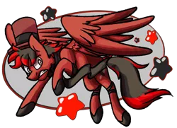 Size: 851x616 | Tagged: safe, artist:isaacs-collar, banned from derpibooru, deleted from derpibooru, derpibooru import, oc, oc:toonkriticy2k, unofficial characters only, pegasus, pony, red and black oc, simple background, solo, transparent background