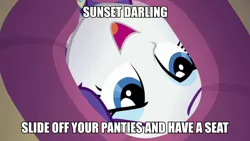 Size: 1200x675 | Tagged: suggestive, banned from derpibooru, deleted from derpibooru, derpibooru import, screencap, rarity, driving miss shimmer, equestria girls, equestria girls series, caption, driving miss shimmer: rarity, image macro, implied facesitting, implied lesbian, implied sunsarity, meme, solo, text