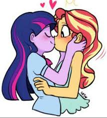 Size: 214x235 | Tagged: safe, artist:cuteosphere, banned from derpibooru, deleted from derpibooru, derpibooru import, sunset shimmer, twilight sparkle, equestria girls, clothes, female, kissing, lesbian, picture for breezies, shipping, sunsetsparkle