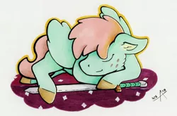 Size: 3316x2184 | Tagged: safe, artist:vepra, banned from derpibooru, deleted from derpibooru, derpibooru import, pegasus, pony, sleeping, sword, weapon