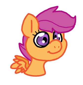 Size: 336x344 | Tagged: safe, artist:67fats, banned from derpibooru, deleted from derpibooru, derpibooru import, scootaloo, pegasus, pony, bust, female, filly, portrait, simple background, solo, spread wings, transparent background, wings