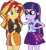 Size: 1081x1184 | Tagged: safe, banned from derpibooru, deleted from derpibooru, derpibooru import, edit, editor:superbobiann, sci-twi, sunset shimmer, twilight sparkle, equestria girls, bowtie, clothes, duo, glasses, image, jacket, leather jacket, loose hair, pleated skirt, png, simple background, skirt, transparent background
