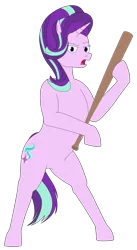 Size: 1300x2376 | Tagged: safe, artist:mighty-muffins, banned from derpibooru, deleted from derpibooru, derpibooru import, edit, starlight glimmer, unicorn, baseball bat, female