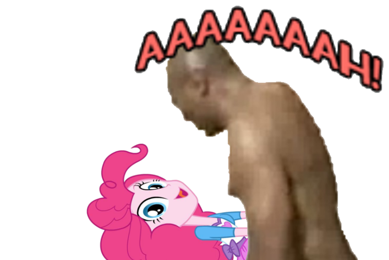 Size: 867x581 | Tagged: questionable, banned from derpibooru, deleted from derpibooru, derpibooru import, pinkie pie, equestria girls, 2thiccforme, enjoying, exploitable meme, loud nigra, meme, op is on drugs, orgasm, screaming