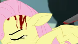 Size: 1024x580 | Tagged: grimdark, artist:galacticflashd, banned from derpibooru, deleted from derpibooru, derpibooru import, fluttershy, abuse, blood, flutterbuse, implied murder, solo focus