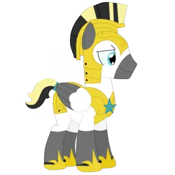 Size: 2000x2000 | Tagged: safe, artist:xoradoodles, banned from derpibooru, deleted from derpibooru, derpibooru import, oc, oc:electric storm, pegasus, pony, armor, base used, male, royal guard, simple background, solo, stallion, transparent background, two toned wings, vector, wings
