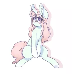 Size: 2271x2314 | Tagged: safe, artist:angelbeat-drift, banned from derpibooru, deleted from derpibooru, derpibooru import, oc, oc:pastel galaxy, unofficial characters only, pony, unicorn, glasses, solo