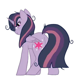 Size: 2000x2000 | Tagged: suggestive, alternate version, artist:sodadoodle, banned from derpibooru, deleted from derpibooru, derpibooru import, mean twilight sparkle, alicorn, the mean 6, behind, butt, clone, female, flank, folded wings, full body, fullbody, high res, lidded eyes, looking at you, mare, plot, raised tail, simple background, smiling, smirk, solo, tail, tail aside, transparent background, wings