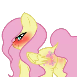 Size: 2000x2000 | Tagged: suggestive, alternate version, artist:sodadoodle, banned from derpibooru, deleted from derpibooru, derpibooru import, fluttershy, pegasus, pony, bedroom eyes, blushing, blushing profusely, butt, butt blush, dock, female, flank, lidded eyes, looking at you, mare, plot, shiny, shiny butt, simple background, solo, solo female, transparent background, wavy mane, wings