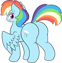 Size: 1019x1037 | Tagged: suggestive, artist:onlytheponies, banned from derpibooru, deleted from derpibooru, derpibooru import, rainbow dash, butt, dock, female, plot, rainbutt dash, simple background, solo, solo female, transparent background