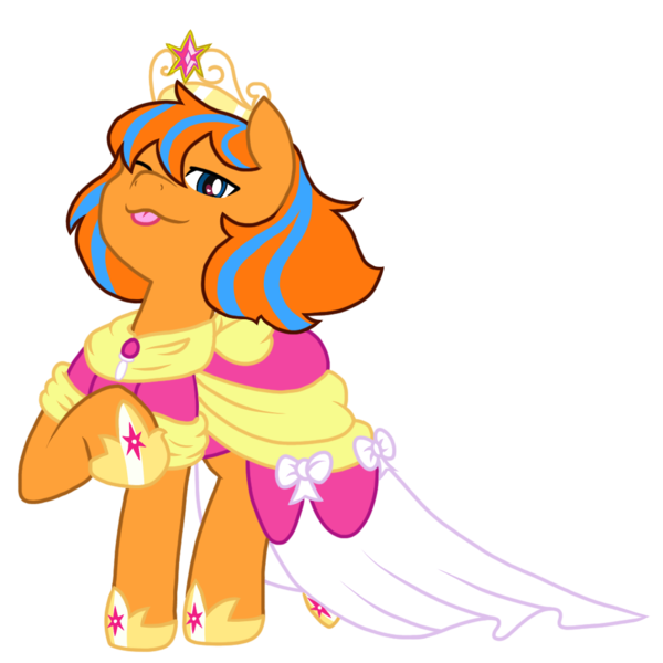 Size: 1000x1000 | Tagged: safe, artist:ask-sonatadusk, banned from derpibooru, deleted from derpibooru, derpibooru import, oc, oc:cold front, pegasus, pony, big crown thingy, clothes, coronation dress, crossdressing, dress, element of magic, jewelry, looking at you, male, regalia, simple background, smiling, solo, tongue out, transparent background, wingding eyes