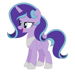 Size: 468x448 | Tagged: safe, artist:diamond-chiva, banned from derpibooru, deleted from derpibooru, derpibooru import, oc, alicorn, pony, base used, female, magical lesbian spawn, mare, offspring, parent:princess luna, parent:starlight glimmer, parents:starluna, simple background, solo, transparent background