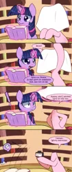 Size: 700x1670 | Tagged: safe, artist:solar-slash, banned from derpibooru, deleted from derpibooru, derpibooru import, pinkie pie, twilight sparkle, dullahan, pony, bait and switch, bedsheet ghost, comic, dialogue, disembodied head, exclamation point, faint, headless, image, jpeg, magic, prank, reading, shocked, shrunken pupils, skull, unsound effect