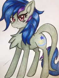 Size: 1024x1365 | Tagged: safe, artist:luxiwind, banned from derpibooru, deleted from derpibooru, derpibooru import, oc, oc:mental wish, earth pony, pony, female, mare, solo, traditional art