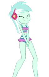 Size: 380x597 | Tagged: safe, banned from derpibooru, deleted from derpibooru, derpibooru import, editor:i-mlp2020, lyra heartstrings, equestria girls, equestria girls series, turf war, clothes, cute, eyes closed, legs, lyrabetes, miniskirt, simple background, skirt, smiling, swimsuit, transparent background
